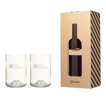 Circulaire Waterglazen BUas set 2 stuks