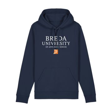 Hooded Sweater BUas Print Navy - NIEUW